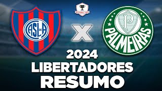 SAN LORENZO X PALMEIRAS AO VIVO  LIBERTADORES 2024  1ª RODADA  NARRAÇÃO [upl. by Vergne]