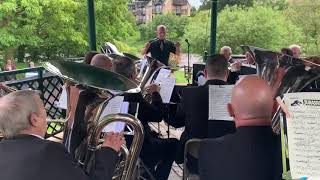 Knottingley Brass Band Wetherby Bandstand 16th June 2019 Someone to Watch [upl. by Shiverick]