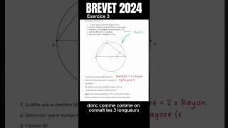 Brevet 2024 Exercice 3 maths brevet [upl. by Swec893]