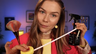 ASMR Haircut Makeup amp Measuring RP  Soft Spoken Personal Attention [upl. by Skerl]