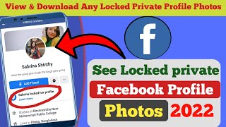 How to See Profile Photos of Locked Facebook profile 2024 View Locked profile Picture [upl. by Maurine]