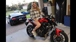 2017 Yamaha FZ07 Exhaust Install w clickbait [upl. by Vernor]