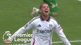 Emile Smith Rowe blasts Fulham in front against Leicester City  Premier League  NBC Sports [upl. by Brouwer]