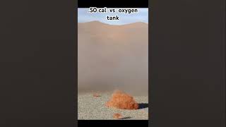 50 caliber vs oxygen tank 💥 boom 🤯 [upl. by Nirat]