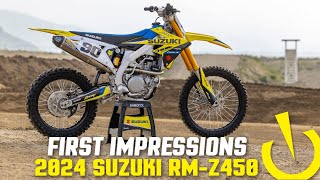 2024 Suzuki RMZ450  First Impressions [upl. by Leiuqeze]