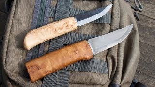 Two Finnish Puukko Knives by Heimo Roselli Carpenter Knife and UHC Hunting Knife [upl. by Turner81]