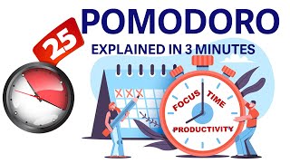 What is Pomodoro Technique  Full guide in 3 minutes increase focus and productivity [upl. by Jonette]