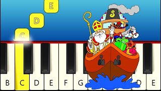 5 Heel Eenvoudige Sinterklaas Liedjes  Piano tutorial [upl. by Paulie]