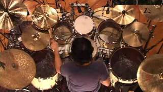 Mike Mangini  Drumhead Solo birds eye [upl. by Nivloc]