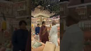 Rajinikanth attempts to seek blessings from Amitabh Bachchan as they meet at AR wedding festivities [upl. by Neladgam]