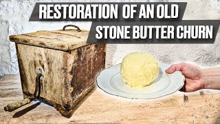 The very old way of making butter  Restoration of antique [upl. by Eizzik234]