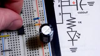 555 timer monostable mode one shot step by step circuit build following diagram [upl. by Cohlette]