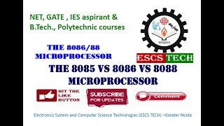 Lec0 The 8085 Vs 8086 Vs 8088 microprocessor [upl. by Eannej]