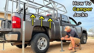 DIY Truck Camper Build  Camper Jacks  Pt 2 [upl. by Ahsimac]