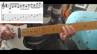 Intervallic Am Pentatonic Lick with tabs  DPs Guitar Encyclopedia [upl. by Elocen596]