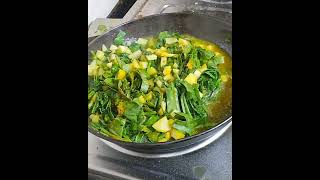 💚💚Aloo atu Paleng xhaak fry recipefood veg cooking ytvideoindia likeandsubscribe [upl. by Woodall54]