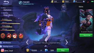 Entrance Scene  New Hanabi Normal Skin  Resplendent Iris  Mobile Legends [upl. by Crescint643]