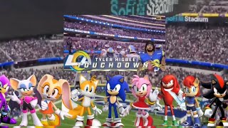 🐏 Sonic and his friends react to an LA Rams touchdown by Tyler Higbee in SoFi stadium larams 🐏 [upl. by Cherry]