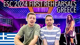 🇬🇷 GREECE EUROVISION 2024  1ST REHEARSAL  MARINA SATTI  ZARI  REACTION [upl. by Allene292]