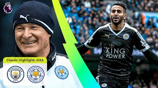 INCREDIBLE Riyad Mahrez goal  Man City 13 Leicester  Classic Premier League Highlights [upl. by Eiramyllek]