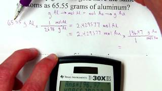 How many grams of one element have the same number of atoms as X grams of another element [upl. by Ahsenak]