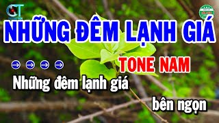 Karaoke Những Đêm Lạnh Giá Tone Nam Nhạc Sống Cha Cha Chuẩn 2025  Cẩm Tiên Organ [upl. by Fiedling]