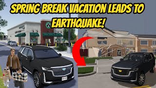 Greenville Wisc Roblox l Spring Break Road Trip Vacation EARTHQUAKE Evacuation Roleplay [upl. by Iona252]