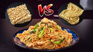 🍜Gebratene Nudeln Mie Nudeln VS Quick Cooking Nudeln【chinesisch kochen rezepte】 [upl. by Finkelstein]