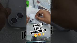 iphone 15 Camera Lens protector 😍🤩✨ How To Apply Camera Ring in iPhone trending viralvideo shorts [upl. by Marcel]