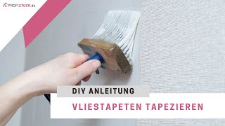 Vliestapeten tapezieren  DIY Tapezieranleitung [upl. by Blockus]