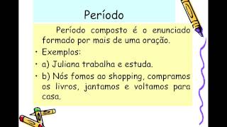 Frase oração período e termos essenciais da oração [upl. by Clinton]