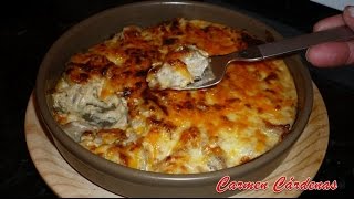 Pollo con nata gratinado al horno quot Exquisito quot Receta paso a paso de Carmen Cárdenas [upl. by Idel]