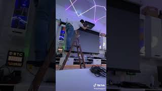 Great gameroom setupvividstorm projector video by techmagnet [upl. by Ecyle192]