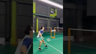 Badminton technique with racket handle badminton [upl. by Noicnecsa531]