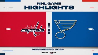 NHL Highlights  Capitals vs Blues  November 9 2024 [upl. by Eikcaj250]