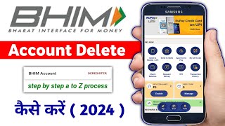 bhim account delete kaise kare 2024  bhim account deregister kaise kare  how to delete bhim upi [upl. by Ping]