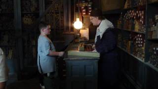 Matthew getting his WAND at Ollivanders in Harry Potter Wizarding World [upl. by Eiliab]