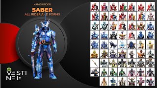 Kamen Rider Saber All Rider Henshin and Form [upl. by Yeldoow]