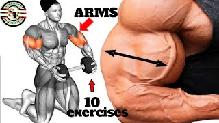 15 MIN DUMBBELLS ARMS💪 WORKOUT AT HOMEArms exercises [upl. by Trefor]