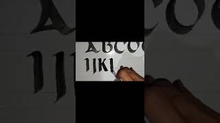 HOW TO WRITE UNCIAL LETTERS USING FLAT PAINT BRUSH BY GREAT LINES CALLIGRAPHY [upl. by Airottiv]