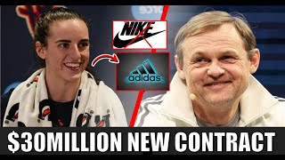 Caitlin Clarks Huge Bombshell Adidas Deal — Caitlin Clark Rejects Nike [upl. by Boycie]