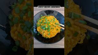 Easy Cheesy Buldak Carbonara Recipe  Spicy Korean Comfort Food Comment your style below buldak [upl. by Arenahs]