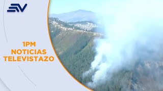 Vista aérea de Quito tras los incendios forestales  Televistazo  Ecuavisa [upl. by Hasila]