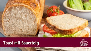 Toastbrot mit Sauerteig  KrusteampKrume Rezept [upl. by Sorkin]