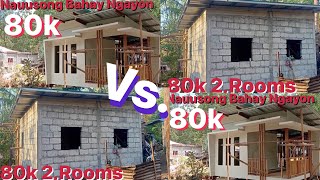 80k Hardiflex House Vs80k Concrete House with steel Trusses amp Color roof [upl. by Hamo]