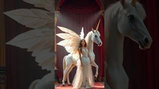 A PRINCESS FUSES WITH UNICORN ON AGT americagottalent magic talent [upl. by Ahsekram]