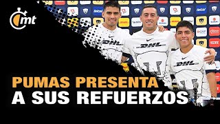 Pumas presentó a Funes Mori Memo Martínez y Quispe como refuerzos [upl. by Nwahsiek]