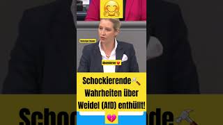 Schockierende🔨SICHERHEIT Wahrheiten über Weidel AfD enthüllt 💔 Sicherheit afd shorts [upl. by Gamin648]