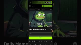 Meme lab daily chiper code today 11 November memes code airdrop shorts [upl. by Eiramaneet]