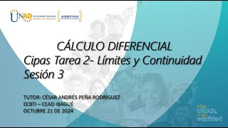 Cipas TAREA 2  Límites y Continuidad Sesión 3 16042024 [upl. by Cordier797]